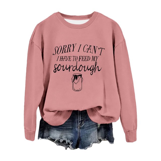 WEAIXIMIUNG Custom Sweatshirt Zip Up Sorry I Can’T I Have To Feed My Sweatshirt Funny Bread Baking Shirt for Mom Homesteader for