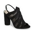 thumbnail image 2 of Klub Nico Talita Cage Sandal Black Block Heel Peep Toe Mesh Inset Luxe Booties (Black, 8), 2 of 2