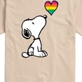 thumbnail image 2 of Peanuts - Snoopy Rainbow Heart - Men's Short Sleeve Graphic T-Shirt, 2 of 6