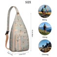 thumbnail image 3 of Bone Pattern Sling Backpack - Dog Lover's Crossbody Bag, Fashionable Multi-Pocket Pack for Daily Use, 3 of 4