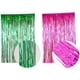 thumbnail image 5 of Cortinas de oropel Yuarrent 6 piezas decoración fiesta fondo metálico Verde, 5 of 6
