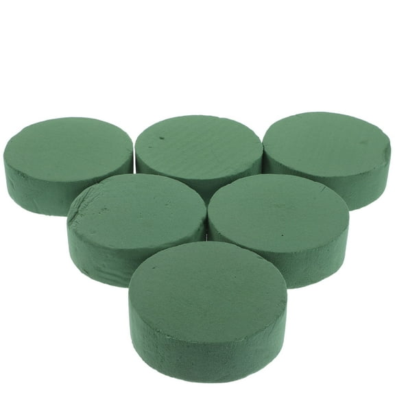 CATIEBYE 6Pcs Round Foam Circles for Florists Green Floral Foam for Arrangements
