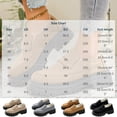 thumbnail image 3 of Fall Winter Women Chunky Platform Loafers, Faux Suede Buckle Slip‑On Shoes, Lug Sole Casual Shoes, 3 of 8