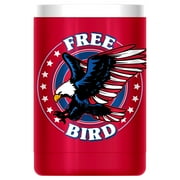 Silver Buffalo Free Bird Eagle Stainless Steel Can Cooler