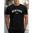 thumbnail image 1 of Playera Graphic Playera para Hombre"NEW YORK USA" Print, Men's Novel Design T-shirt, Casual Comfy s For Summer, Men's Clothing Tops For Daily Activities Tee For Adult, Men, Women, Teen, Teenager, Ad, 1 of 6