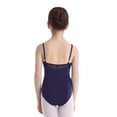 thumbnail image 5 of Hansber Gymnastics Leotards for Girls Sleeveless Camisole Leotard Ballet Dance Practice Ballerina Outfit Navy Blue 170, 5 of 6