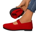 thumbnail image 5 of YHAJDS Fashion Shoes for Women Plus Size Solid Color Knit Mesh Breathable Slip On Casual Summer Flats, 5 of 9