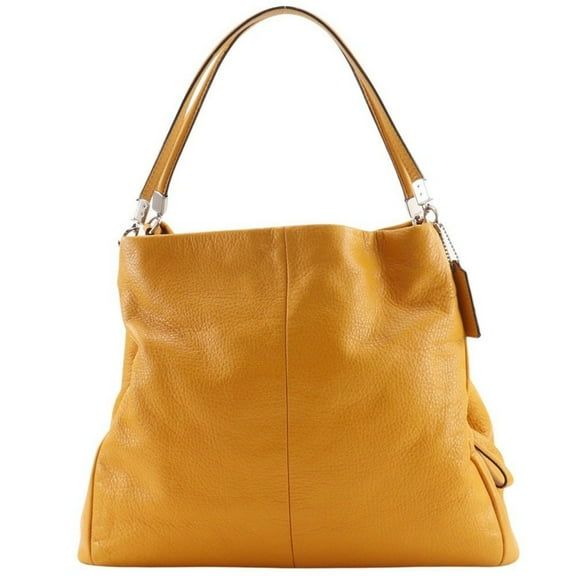 Pre-Owned Coach Madison Phoebe Tote Bag 25635 Leather Orange A5 Women's (Good)