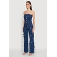thumbnail image 3 of Womens Daisy Wide Leg Cargo Pocket Jumpsuit, 3 of 4