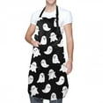 thumbnail image 3 of Cute Ghost Aprons for Women Pumpkin Cooking Apron with Pockets Kitchen Apron Adjustable Neck for Men Home Holiday Decorations Gift, 3 of 7