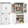 thumbnail image 2 of HOMCOM 72" Tall Kitchen Pantry Cabinet, Farmhouse Storage Cabinet with 8 Door Racks, Freestanding Food Pantry with Adjustable Shelves, White, 2 of 10