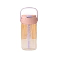 thumbnail image 2 of Botella de agua de plástico con pajita, vaso infusor a prueba de fugas | Asa de transporte, hidratación portátil | Libre de BPA, irrompible, ideal para la escuela, 2 of 6