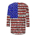 thumbnail image 4 of Fmbrln Womens Plus Size Independence Day 3/4 Sleeve Tops Fashion Casual Crew Neck Loose Comfy T-Shirts Patriotic Tees, 4 of 5