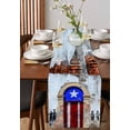 thumbnail image 3 of Table Runner Dresser Scarf 13 x 48 Inch Puerto Rico Flag Country Rustic Shabby Door Wall Graffiti Table Runners Non-Slip Heat Kitchen Dining Table Decor for Indoor Outdoor Home Party Decoration, 3 of 7