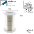 thumbnail image 5 of The Beadsmith Wire Elements 26-Gauge Lacquered Tarnish-Resistant Copper Wire for Jewelry Making, 34 Yard, 31.09 Meter Spool (Silver Color), 5 of 8