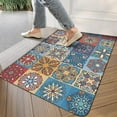 thumbnail image 3 of Boho Retro Brown Diamond Pattern (7) Welcome Doormat for Indoor/Outdoor Entrance Boho Retro Brown Diamond Pattern (7) Decoration Door Mat Kitchen Door Mat Bedroom Doormat 17x30 Inch, 3 of 6