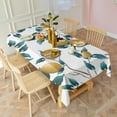thumbnail image 3 of Yellow Lemon Fruits White Pattern Rectangle Tablecloth 60"x102",Waterproof Polyester Rectangle Table Cloth, Wipeable Spillproof Polyester Tablecloth for Dining, Camping, Indoor and Outdoor, 3 of 6