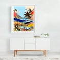 thumbnail image 2 of The Beach Bound Surrealist - India Digital Art Surrealism Tropical Palm Tree Coastal Fantasy Ocean White Framed Wall Art Print 11 x 14 inches, 2 of 3