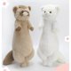 thumbnail image 2 of Plush Animal Toy Snow Ferret Shaped Ultra Soft Adorable Animal Plush Decoration for Sofa Bed Gift White, 2 of 4