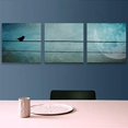 thumbnail image 3 of IDEA4WALL 3 Pieces Modern Canvas Wall Art A Bird and Closeup of the Full Moon Canvas Prints for Home Wall Decor - 12"x12"x3 Panels, 3 of 5