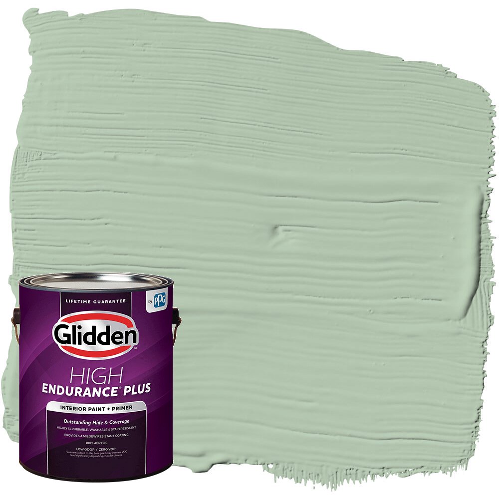 Glidden HEP Interior Paint and Primer, Frond Green / Green, 1 Gallon