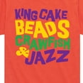 thumbnail image 3 of Instant Message - King Cake Beads Crawfish Jazz - Toddler & Youth Short Sleeve Graphic T-Shirt, 3 of 6
