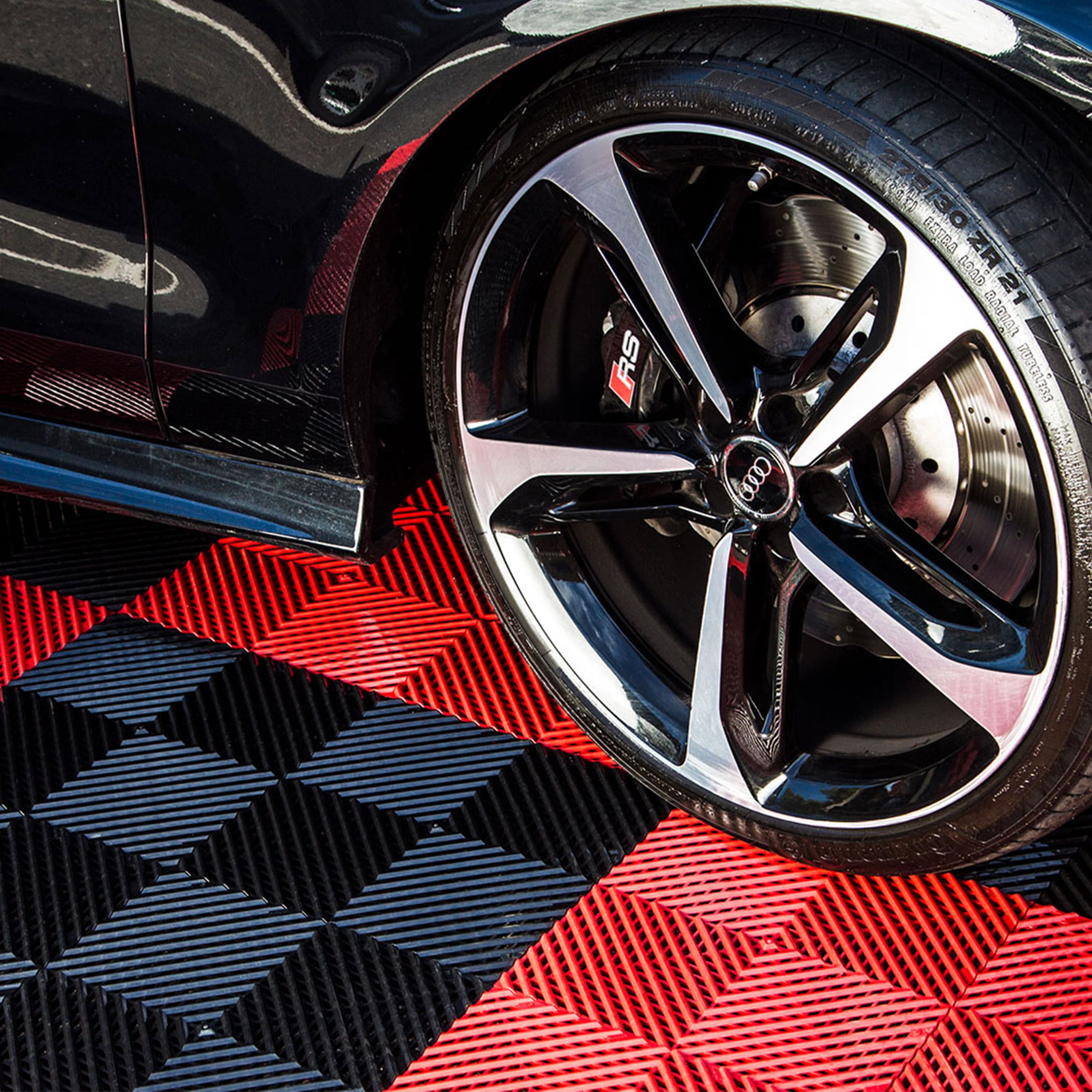FlooringInc Nitro Garage Floor Tiles, Vented Pattern, Interlocking