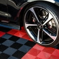 thumbnail image 1 of FlooringInc Nitro Garage Floor Tiles, Vented Pattern, Interlocking, Rally Yellow, 12"x12", 16 pack, 16 sq/ft, 1 of 5