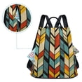 thumbnail image 5 of FORMRS Women's Travel Backpack Purse Anti-Theft Hidden Pockets Casual Shoulder Bag, Yellow Geometric, 5 of 7