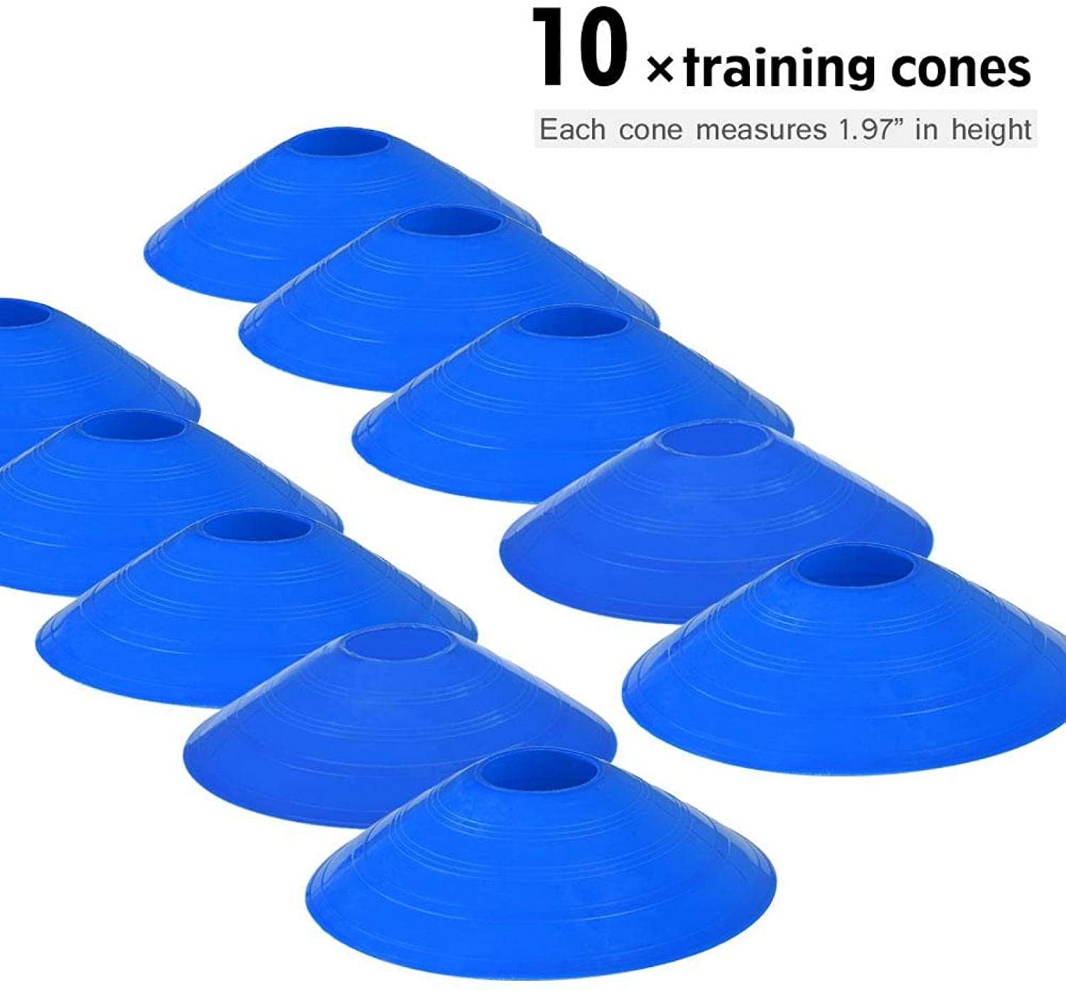 10pcs Disc Cones Speed Training Ladder with Storage Bag for Athletic Training 19Ft Flat Ladder Speed Agility Train Kit 