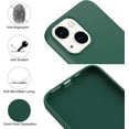 thumbnail image 2 of Designed for iPhone 13 Case, Silicone Ultra Slim Shockproof Phone Case with Soft Anti-Scratch Microfiber Lining, [Enhanced Camera Protection] iPhone 13 6.1inch (Pine Green), 2 of 12