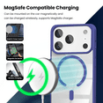 thumbnail image 5 of Entronix [Magnetic] Case Compatible with iPhone 17 Pro Max - [Clear Back] Soft Matte Frame, Blue, 5 of 6