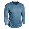 thumbnail image 6 of RongHuan Mens Waffle Shirts Causal Crewneck Long Sleeve T-Shirt Lightweight Workout Pullover Comfy Daily Tops, 6 of 9