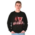 thumbnail image 5 of I Love Halloween Spooky Macabre Sweatshirt for Men or Women Brisco Brands S, 5 of 6