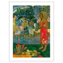 La Orana Maria (Hail Mary) - From an Original Color Painting by Paul Gauguin c.1891 - Fine Art Matte Paper Print (Unframed) 18x24in