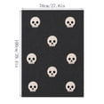 thumbnail image 4 of Guvpev Halloween Throw Blanket 39.4"x27.6" - Black Soft Flannel Decorative Blanket with Textured Skulls, Spooky Halloween Home Accent for Couch, Bed, Travel, Living Room & Fall Holiday Decor, 4 of 9