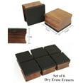 thumbnail image 3 of Inkdotpot Pack of 6Dry Erase Erasers / Dry Erasers With Wooden Handle , 2" x 2" - Perfect Whiteboard Erasers for Classroom-Home-and Office, 3 of 8