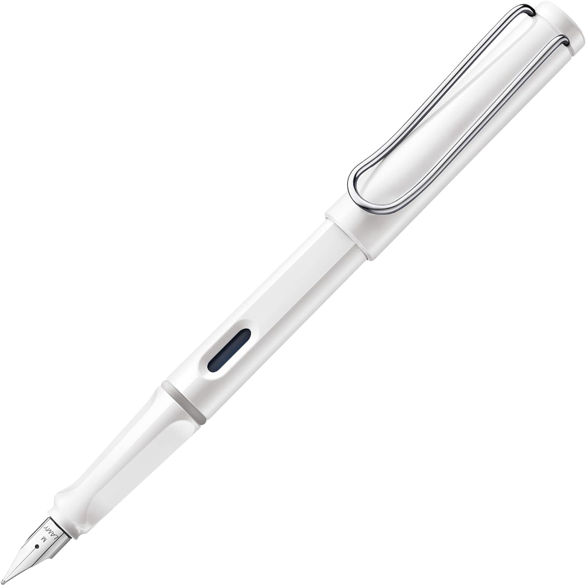 LAMY safari white - Fountain Pen with ergonomic grip & polished steel nib in size EF - ideal for any Writing & Calligraphy - including LAMY T 10 blue cartridge - Right-Handed