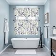 thumbnail image 3 of Grey Green Botanical Kitchen Curtains Sets for Windows 36 Inch Length, Watercolor Spring Floral Summer Leaf Rod Pocket Window Treatments Tier Curtains and Valances Set for Bedroom/Bathroom, 3 of 8
