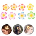 thumbnail image 4 of 10 pinzas para el pelo con flores hawaianas artificiales - Horquillas tropicales artificiales para fiestas en la playa, bodas, accesorios para el pelo - Horquillas cómodas para usar todo el día, 4 of 7