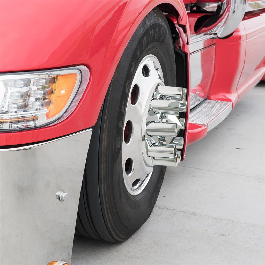 United Pacific Standard Lug Nut Covers – 1.5" X 2.25" Chrome Plastic, Push-On Style, 20-Pack For Wheel Accessories