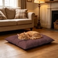 thumbnail image 1 of Washable Pet Mat with Linen-Like Fabric, Reinforced Stitching and Soft Padding, Brown Polyester Dog Bed Pad for Small Pets, 35 x 45 cm, 1 of 6