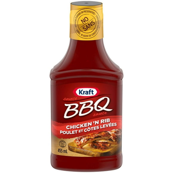 Kraft BBQ Sauce, Chicken & Rib, 455mL