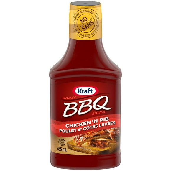 Sauce BBQ Kraft Poulet et côtes levées 455mL