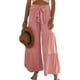 thumbnail image 1 of VISgogo Pantalones de pierna ancha para mujer, cintura alta, color sólido, con cordón, informal, para fiesta, club, pantalones sueltos VISgogo  moda, 1 of 2