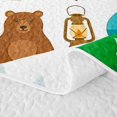 thumbnail image 5 of Manfei Kawaii Bear Twin Quilt Set 2 Pieces,Adventure RV Accessories Twin Coverlet Set,White Teal,1 Bedspread and 1 Pillowcase, 5 of 7