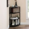thumbnail image 4 of VECELO 4-Tier Corner Shelf, Multipurpose Wood Storage Stand for Small Spaces, Bedroom, Living Room, Black, 4 of 9