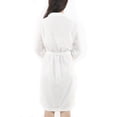 thumbnail image 4 of Femme 100% Polyester Léger Doux Chaud Kimono Short Robe M Blanc, 4 of 7