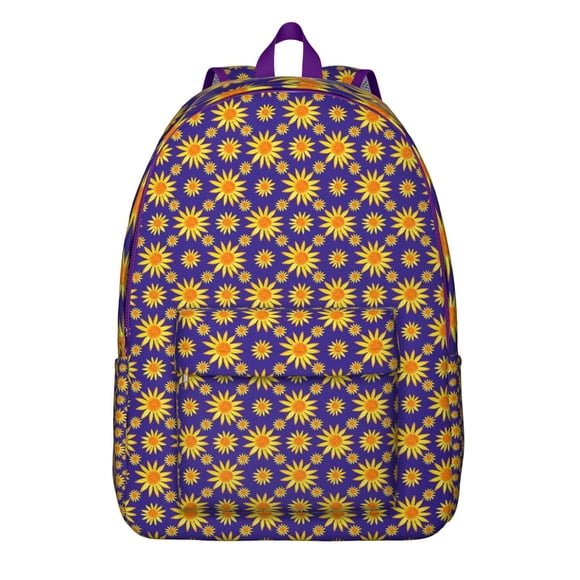 Sac à Dos Floral Tournesol Papillon Abeille pour Femmes, Sac d'École Boho Rustique de Ferme avec Motif de Fleurs Sauvages Jaunes Vintage, Sac de Jour de Voyage Été Automne Campagne