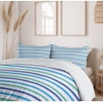 thumbnail image 6 of Ambesonne Harbour Stripe Duvet Cover Sets, Brushstrokes Art, 2-King, Royal Blue Seafoam, 6 of 7